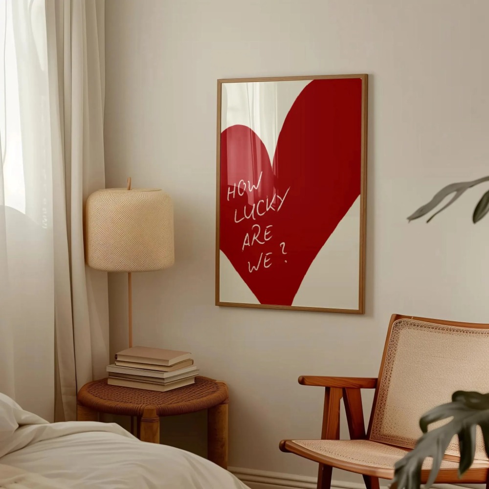 Home Improvement Furniture - Come Lucky Are We Pink Red