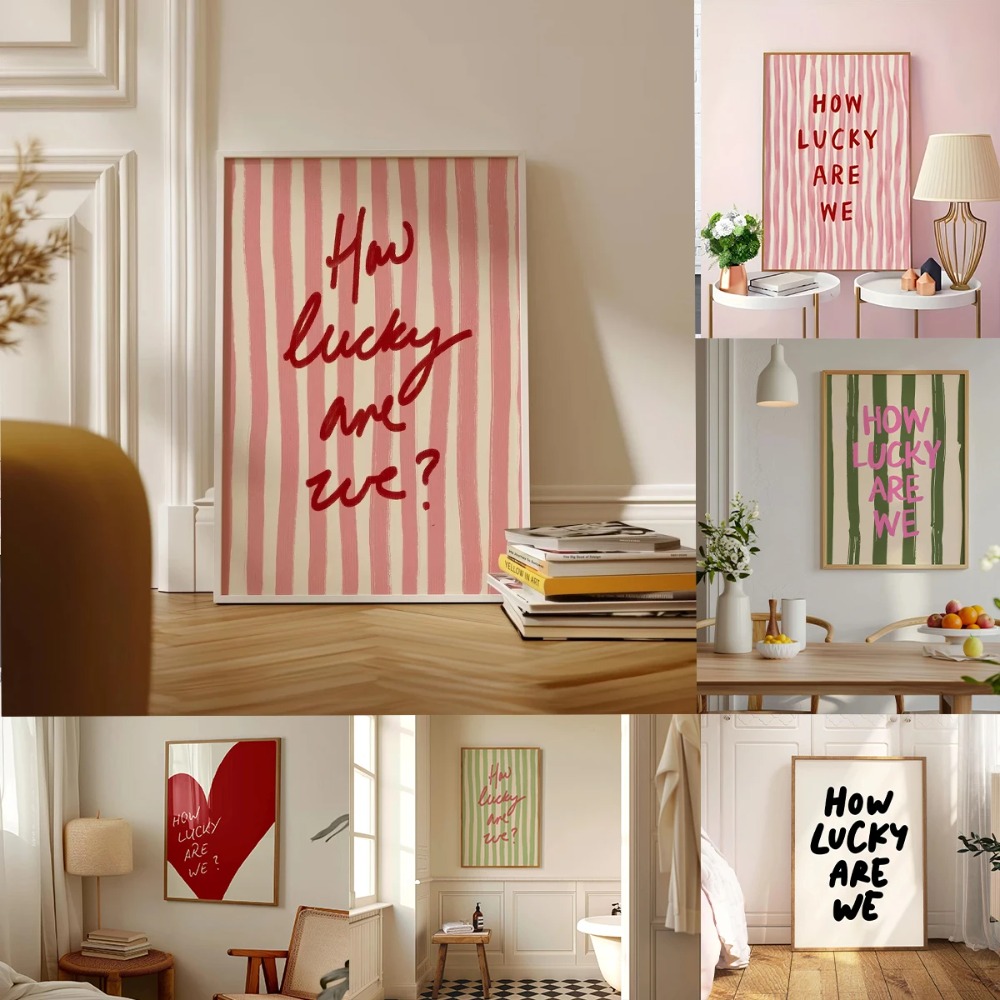 Come Lucky Are We Pink Red Str - Home Improvement Furniture recensione e prezzo